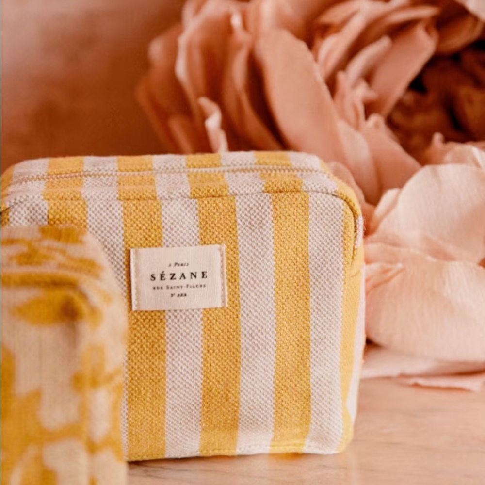 Sézane Striped Yellow and White Bag - Picture 3 of 7